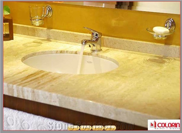 Sierra Gold Travertine Bathroom Top