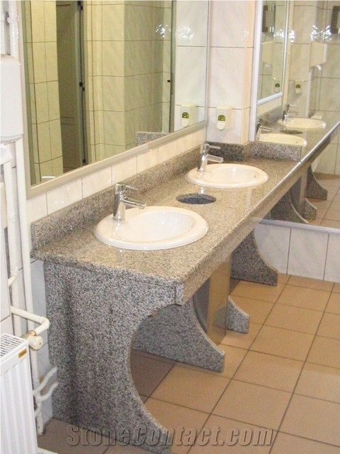 China Bianco Perla Granite Bathroom Top