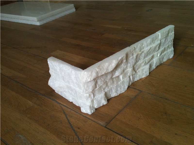 White Split Marble Wall Cladding Tiles