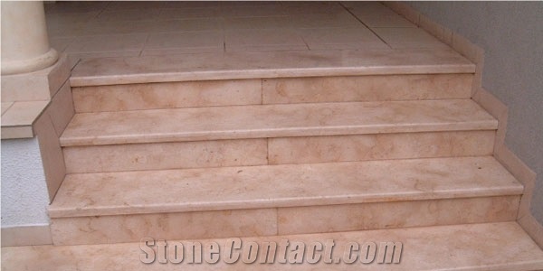 Sahara Beige Marble Stairs, Steps