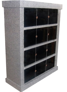 12 Niche Columbarium Granite, Black Granite Columbarium