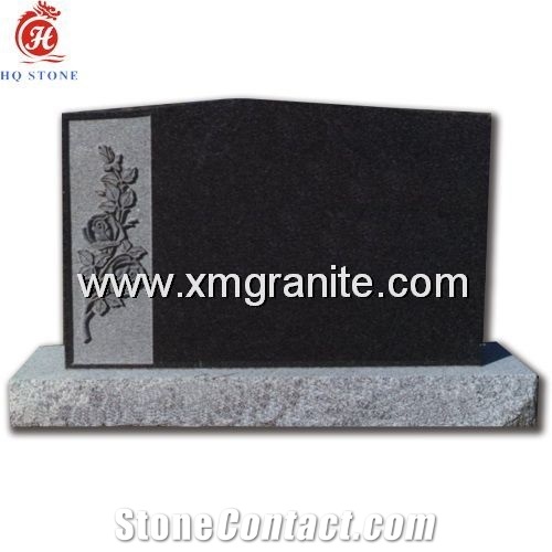 Popular Canadian Style Granite Tombstone, Black Granite Monument & Tombstone