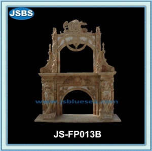 2 Sided Fireplace, Natural Marble Fireplaces