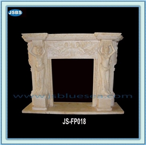 American Style Fireplace, Natural Marble Fireplaces