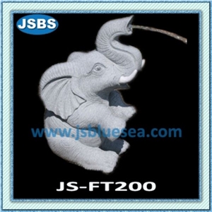 Elephant Carved Granite Water Fountain