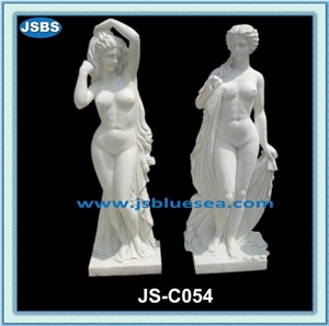 Erotic Sculpture, Natural White Marble Sculptures
