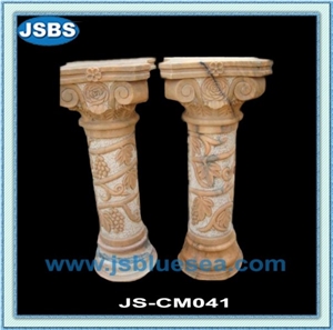 Hand Carving Stone Columns