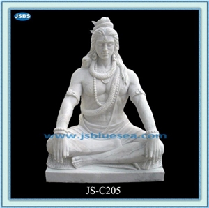 Lord Shiva Statue, White Marble Statue