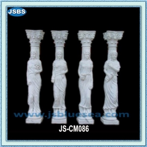 Marble Sculptured Columns for Interior