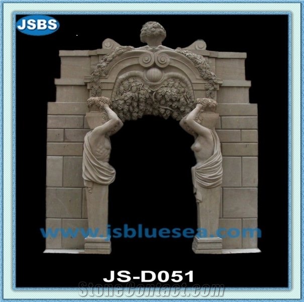 Stone Arch Door Frame Carving