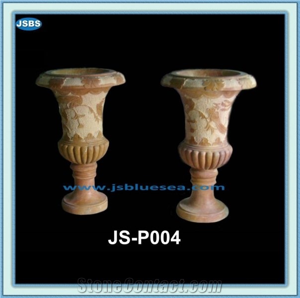 Stone Flower Pot, Natural Marble Flower Pots