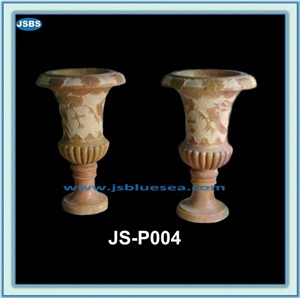 Stone Flower Pot, Natural Marble Flower Pots
