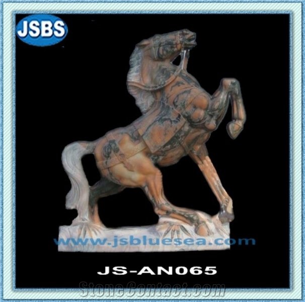 Stone Horse Garden Statues, Natural Marble Statues