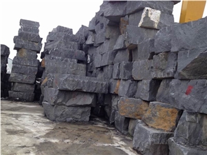 China Via Lactea Black Granite Block, China Black Granite