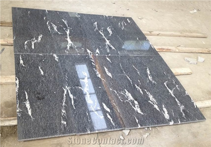 Jet Mist Granite, Via Lactea Granite Flooring Tiles and Slabs, China Black Granite Wall Tiles and Floor Tiless