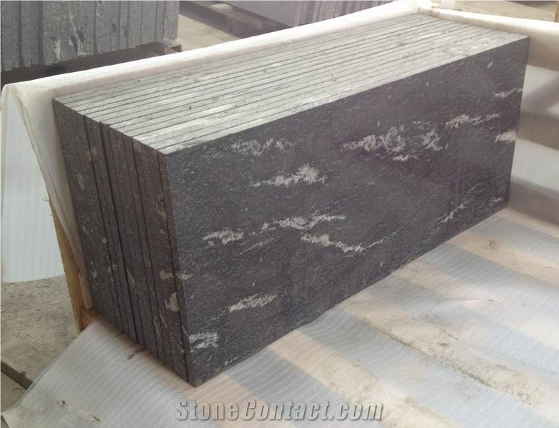 Jet Mist Via Lactea Granite Tiles, China Black Granite Slabs and Floor Tiles, Black Stone Tiles