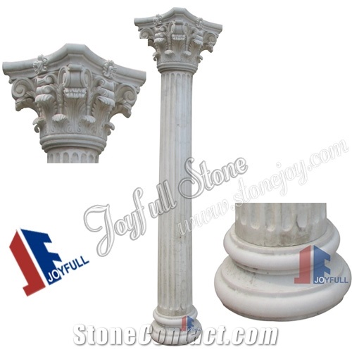 Carved Marble Pillars, White Marble Column