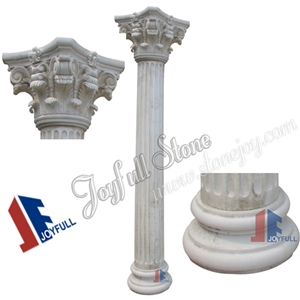 Carved Marble Pillars, White Marble Column