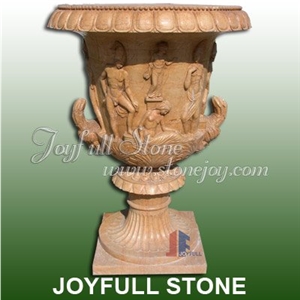 Yellow Marble Garden Flower Pot