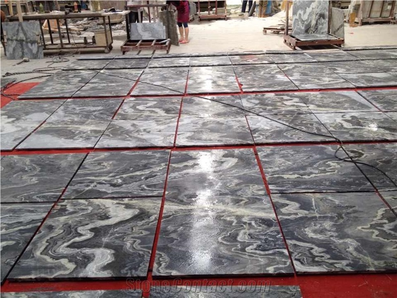 China Grey Marble Australia Grey Marble Slabs Tiles Vein Cut Bookmatched Bathroom Wall Panel Tiles