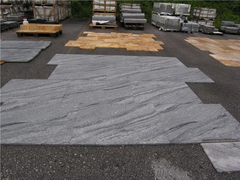 Fantasy Spray Grey Wave Granite Slabs Tiles, China Gray Panel Cut to Size Panel Wall Cladding,Garden Floor Covering Pattern,Exterior Walling Tile