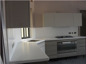 Pure Acrylic Solid Surface Pure White, White Marble Kitchen Countertops