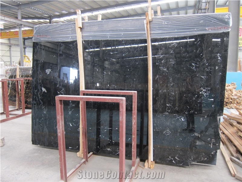 Quarry Owner - Nero Crystal Marble Slabs,Tiles for Walling &Flooring