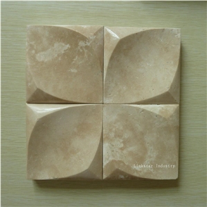 Natural 3d Travertine Tile Cladding, Beige Travertine Building & Walling