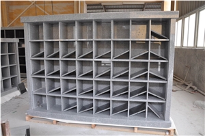 Grey Granite Columbarium with Shanxi Black Door