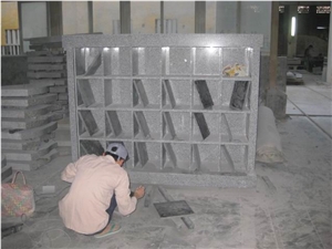 Grey Granite Columbarium with Shanxi Black Door