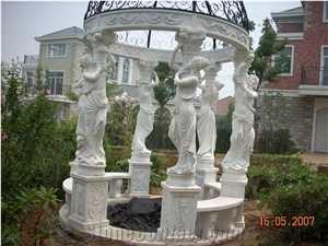 Natural White Marble Gazebo