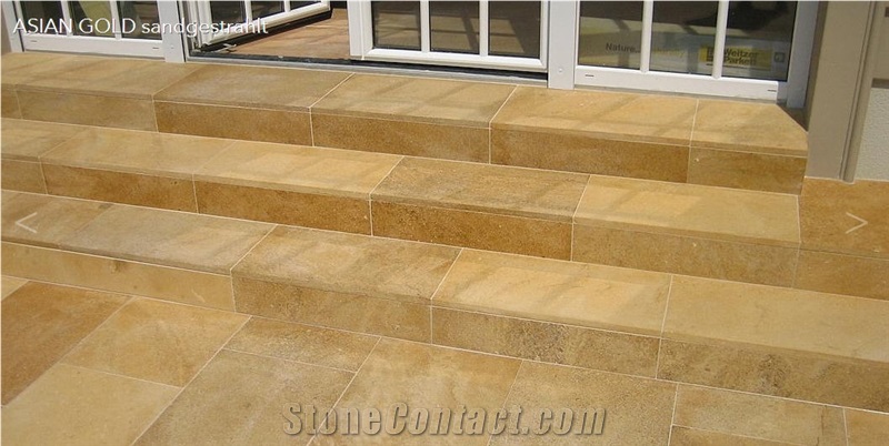 Asian Gold Limestone Skirting Boards Risers From Austria Stonecontact Com