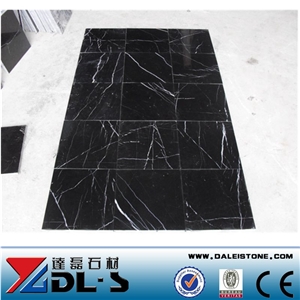 China Marquina Black Marble Tiles