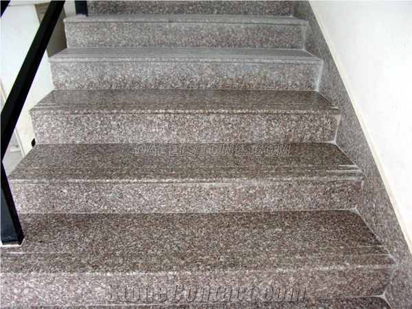 G664 Pink Granite Polished Staircase,Steps