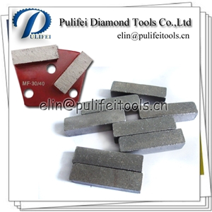 Pulifei Diamond Concrete Grinding Segment Welded on Metal Plate for Power Floor Grinder Grinding