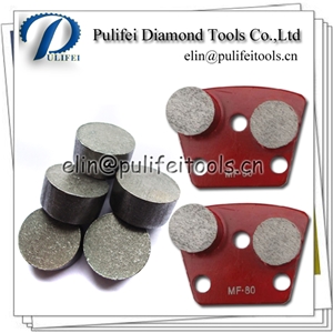 Pulifei Diamond Concrete Grinding Segment Welded on Metal Plate for Power Floor Grinder Grinding
