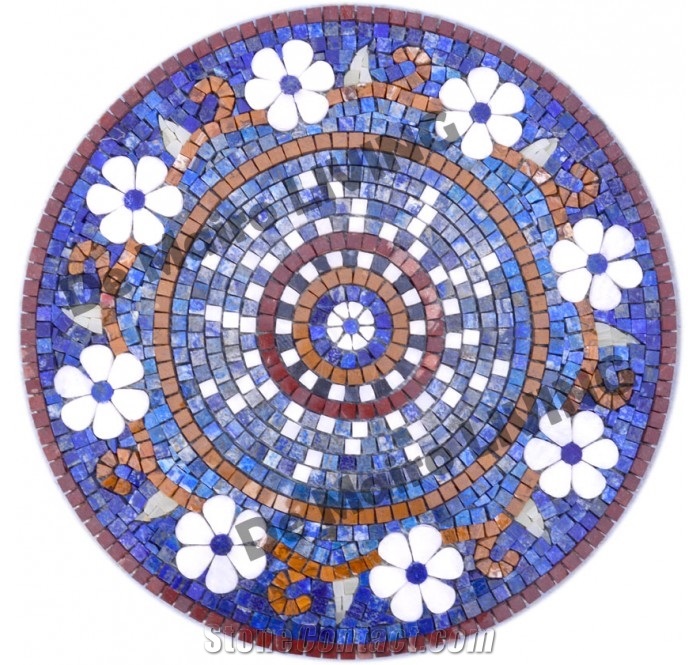 Lapis Lazuli Mosaic Coffee Table Top