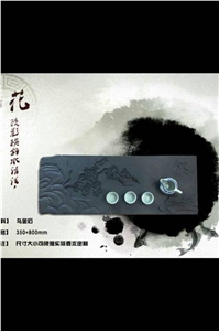 China Black Granite Tea Tray