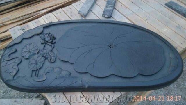 Granite Tea Tray, /Black Blue Granite Furniture