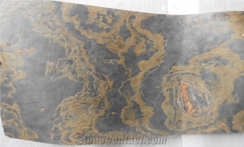 California Gold Slate Flexible Stone Veneer Sheets