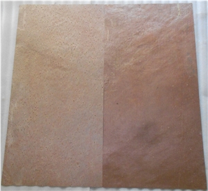 D Red Slate Stone Veneer Sheets, Copper Red Thin Slate Tiles