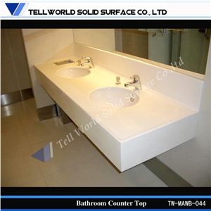 2014 New Design Solid Surface Bath Tops, Solid Surface Marble Vanity Top