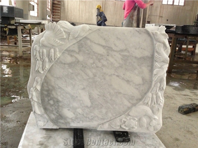 Bianco Carrara Marble Monument & Tombstone