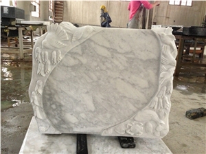 Cararala White Headstone,Gavestone