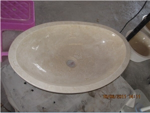 Egypt Cream/Beige Marble Under Counter Basin,Vessel Sinks, Square Shape Stone Sink, Beige Marble Stone Sink
