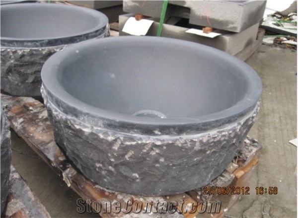 Natural Stone Granite River Rock Above Countertop Basin,Round Bathroom Sinks,Washing Oval Bowls,Very Competitive Price ,Owned Factory