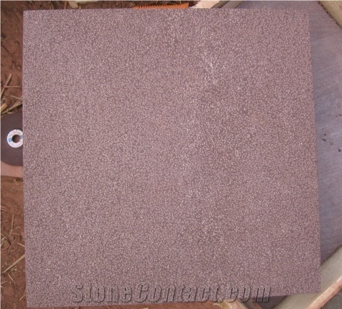 Bush Hammered Red Sandstone Paver Slabs & Tiles, China Red Sandstone