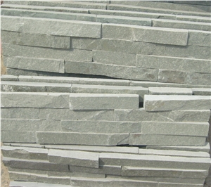 China Green Slate Culture Stone,Green Slate Stacked Stone Veneer Panel