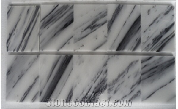 East Ink Marble Slabs & Tiles, China White Marble