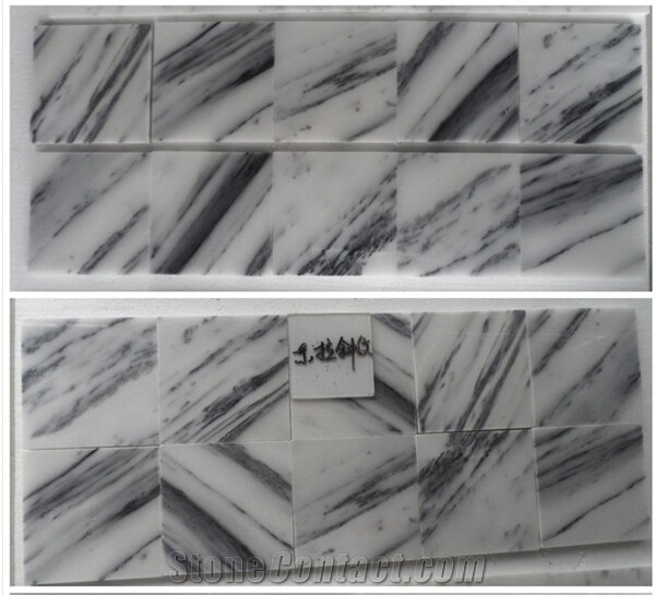 East Ink White Marble Tiles,Sichuan White Marble